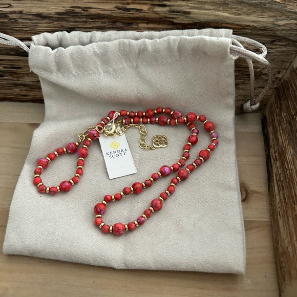 Kendra Scott necklace Jovie 14k plated & magnesite beaded necklace - Picture 3 of 6